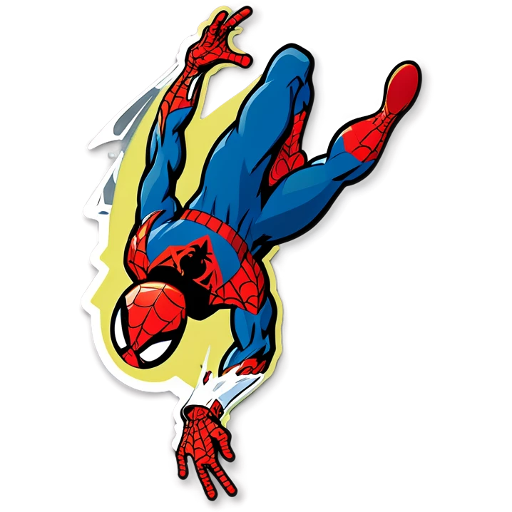 Spider-Man swinging away  emoji