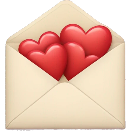 envelope hearts love emoji