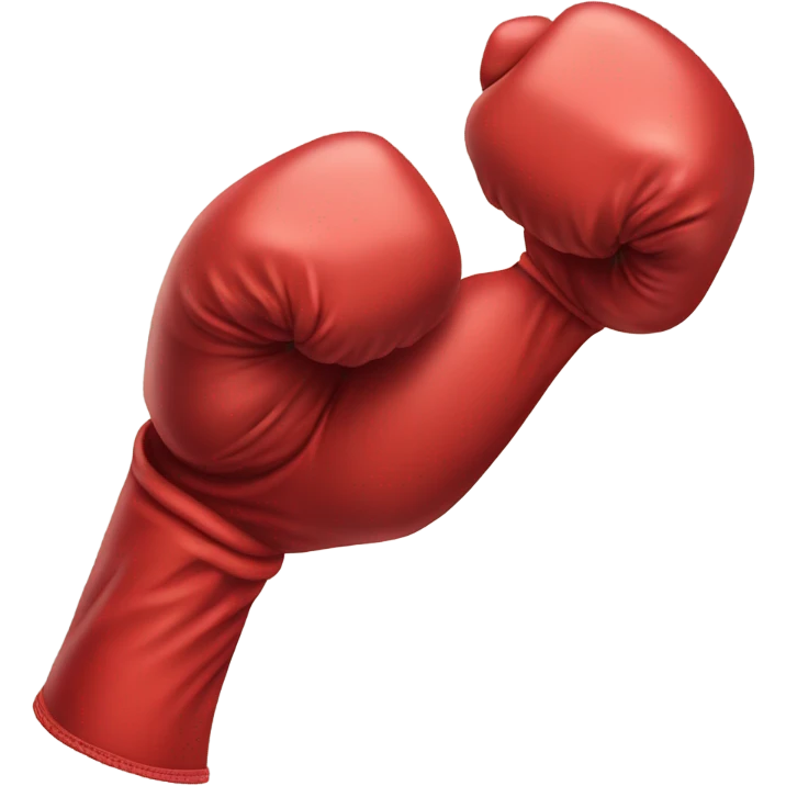 arm flexing muscle wearing a red boxing glov emoji