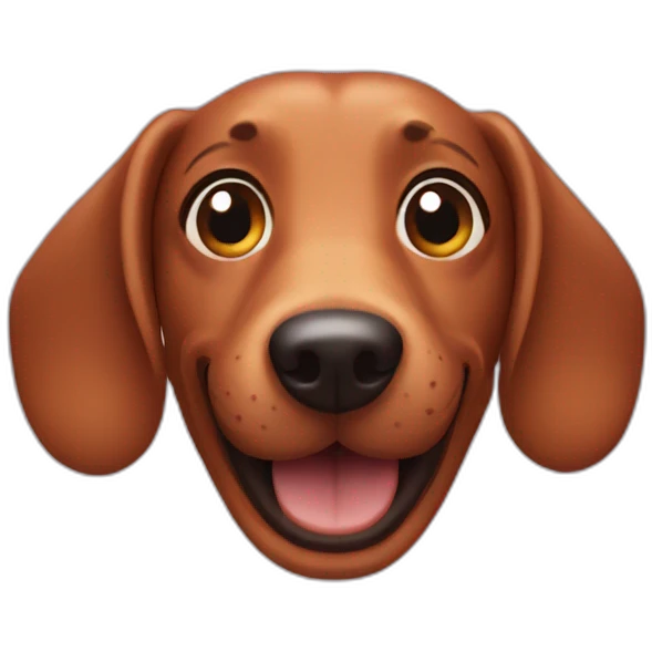 smiling-sausage-dog-face emoji