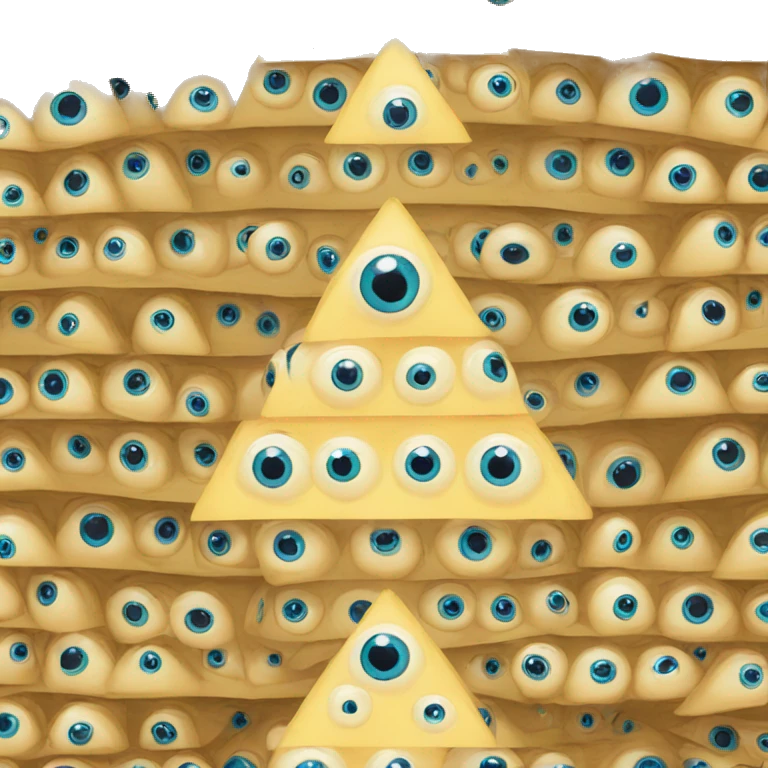 Stacked pyramid of eyeballs  emoji