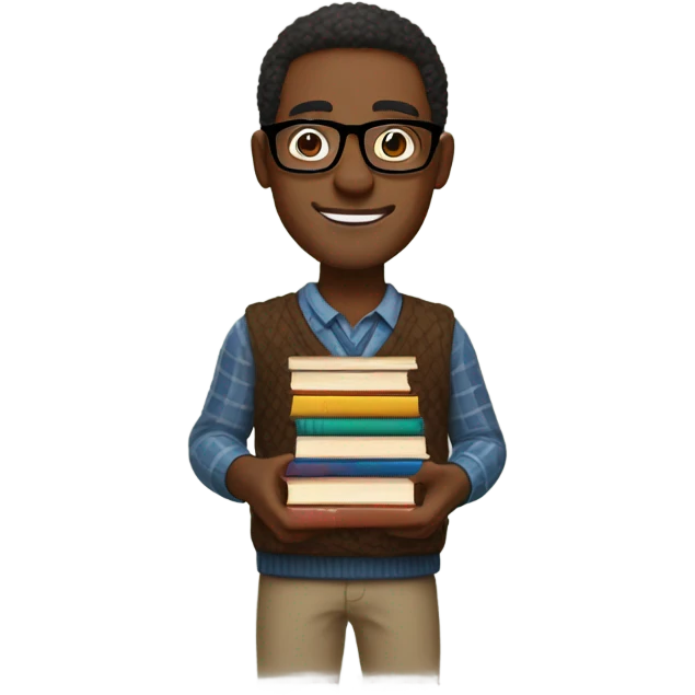 Nerdy black man  emoji