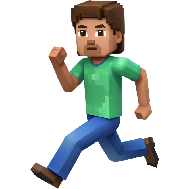 Minecraft character running emoji