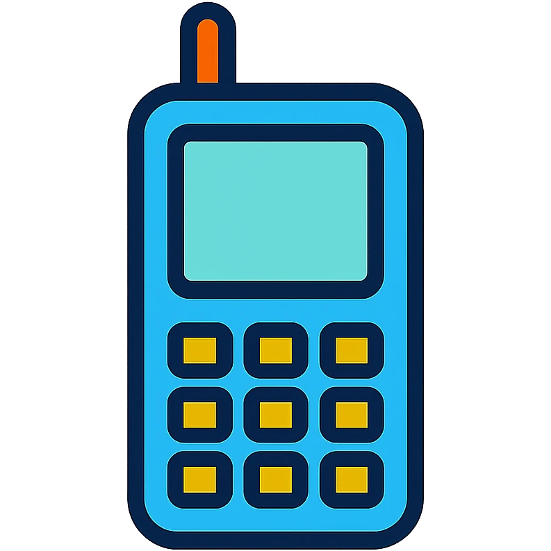 cell phone icon, color outline style, modern and friendly emoji