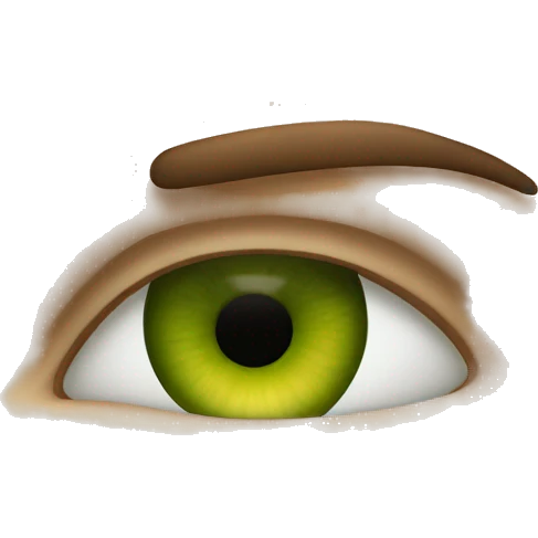A pair of eyes, one that’s green and one that’s brown emoji