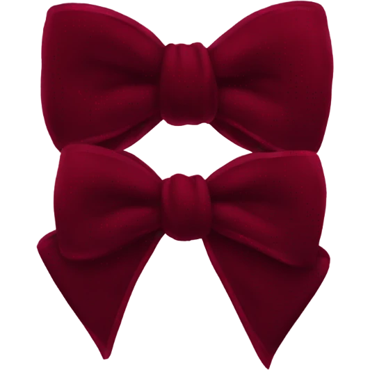 Dark red velvet aesthetic bow emoji