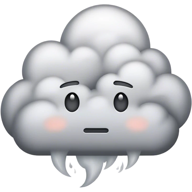 dense single cloud of gray smoke emoji