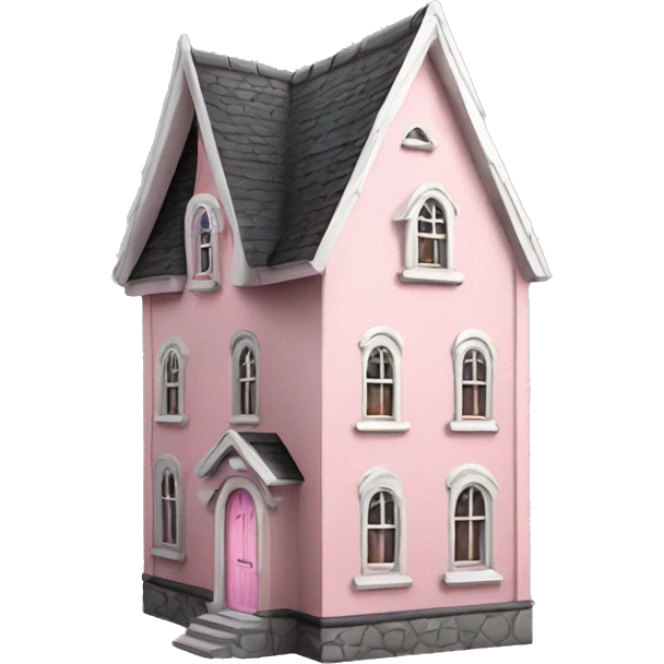 light pink gothic house  emoji