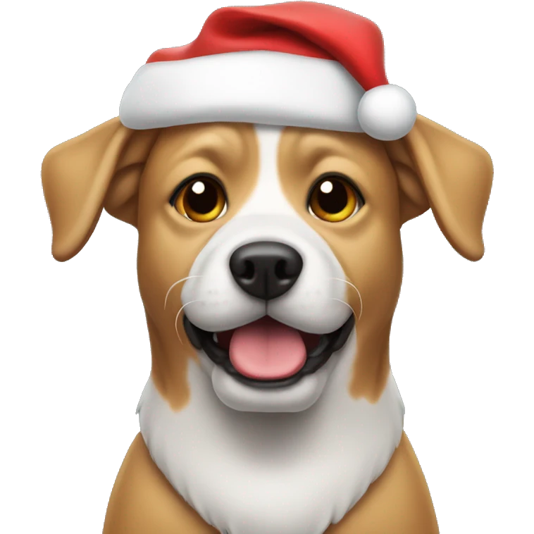 Dog with Santa hat emoji
