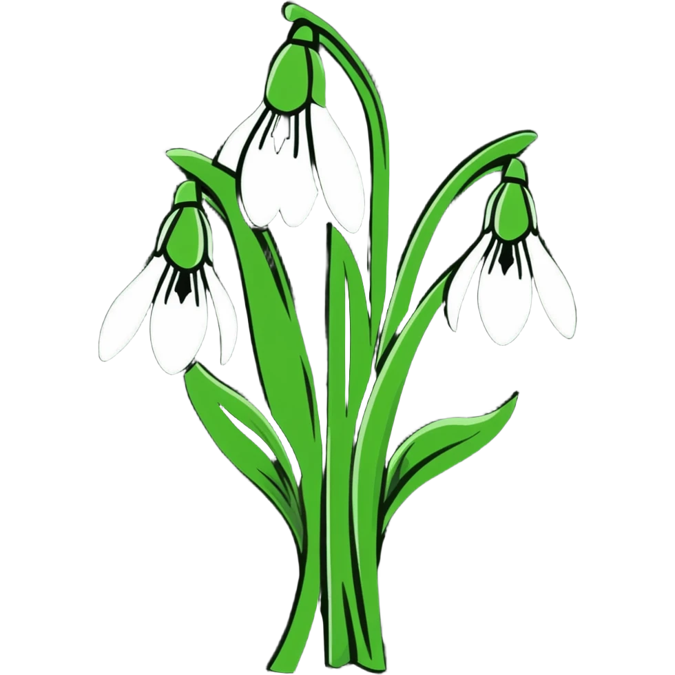 bouquet of snowdrop flowers emoji
