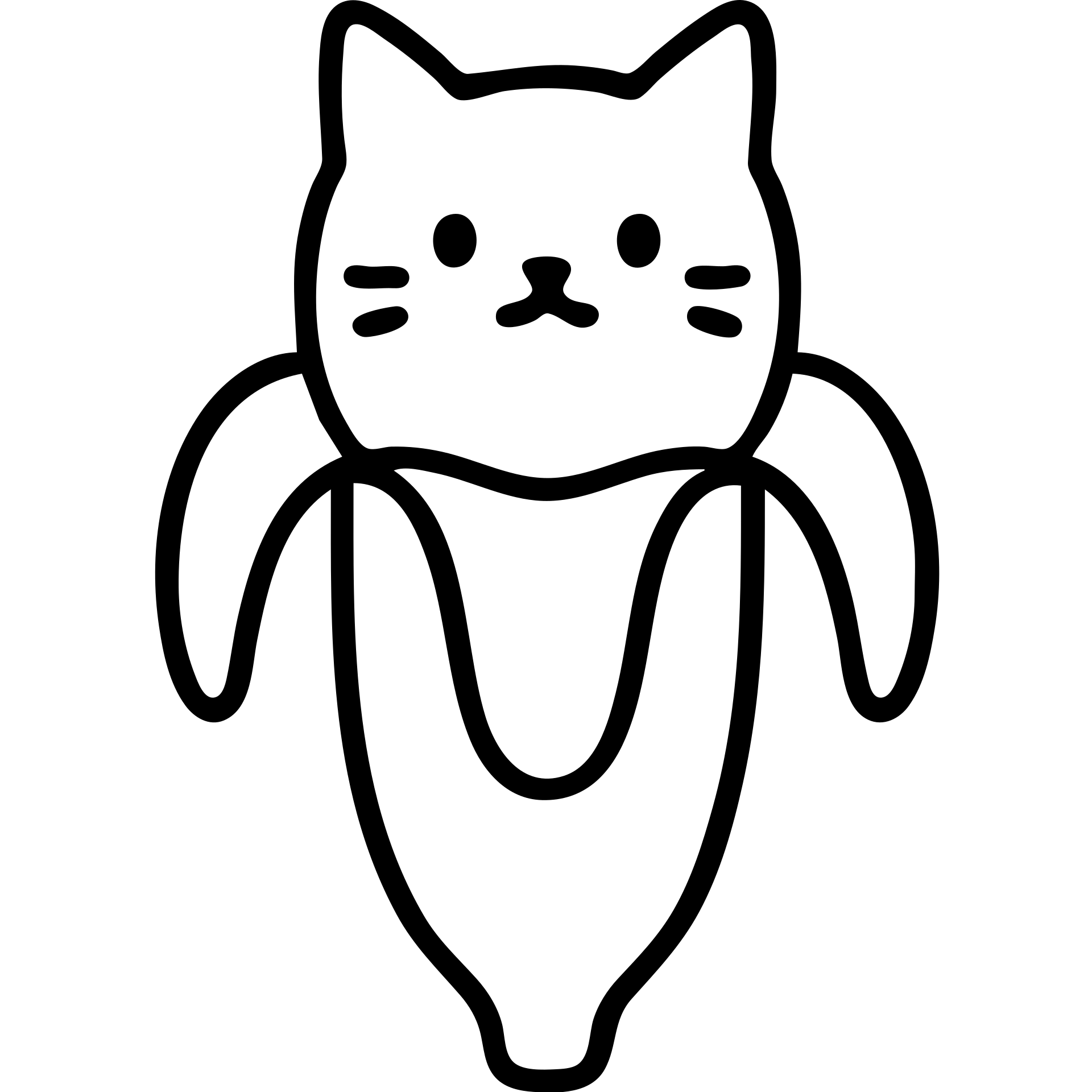 outlined banana cat icon emoji