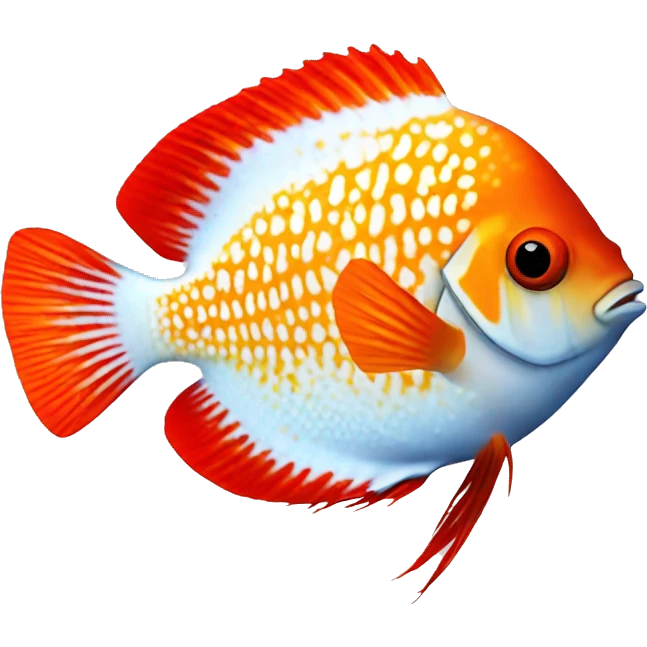 DISCUS fish orange and red dt emoji