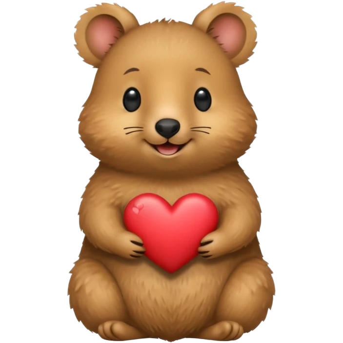 Quokka holding a heart  emoji