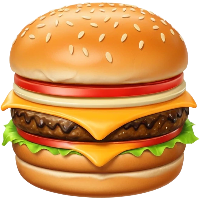 Happy burger emoji