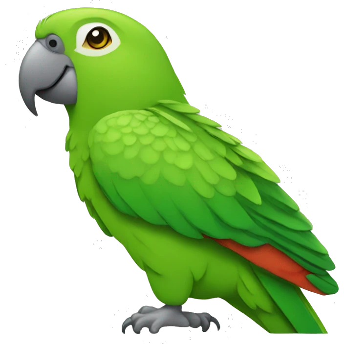isolated green parrot profile emoji