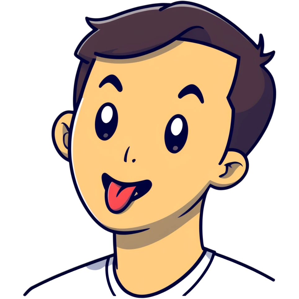 profile view of a man sticking his tongue out, facing left emoji