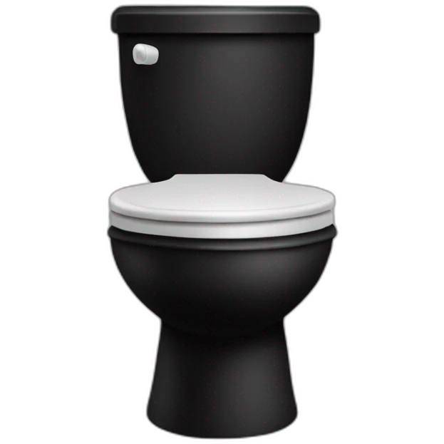 Toilet black emoji