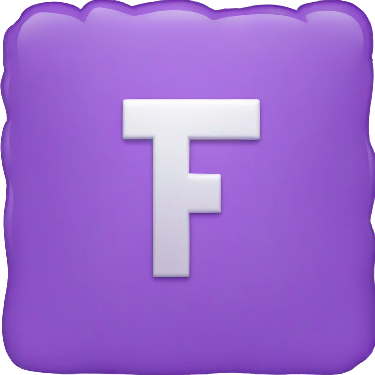 purple letter F emoji