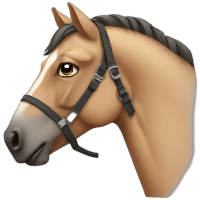 a tired horse emoji
