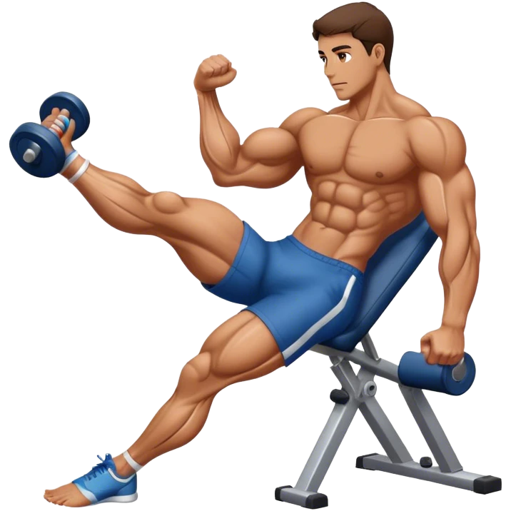 bodybuilder forearm on legs curl emoji