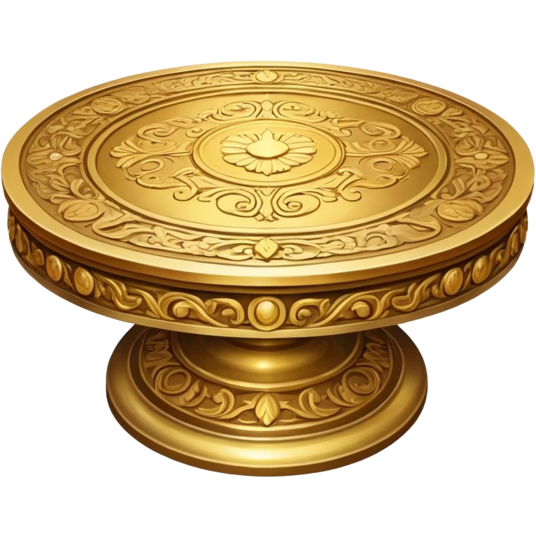 ancient big gold round meeting table emoji