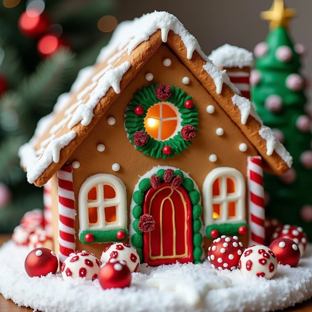 gingerbread house emoji