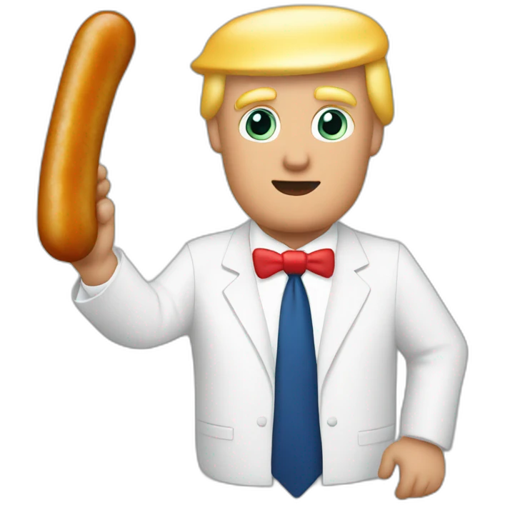 trump-holding-his-sausage emoji