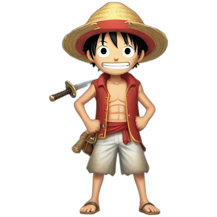 Luffy with a ballon sword emoji