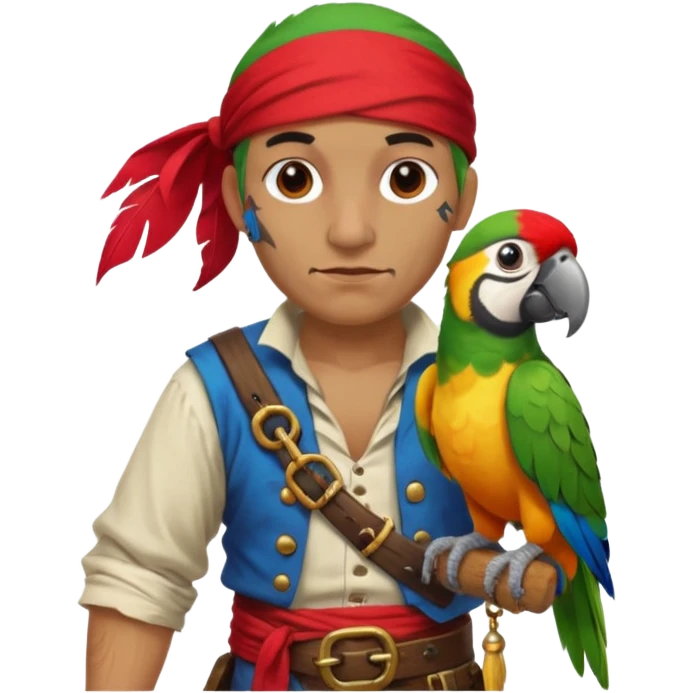 pirate and parrot emoji