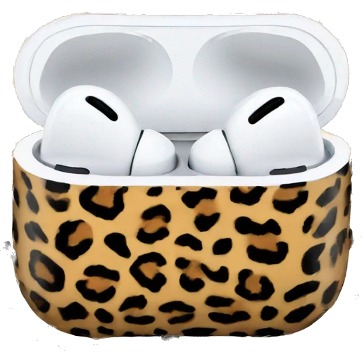 Leopard print airpod max emoji