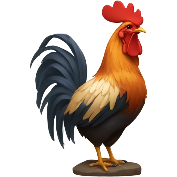 Meditating rooster emoji
