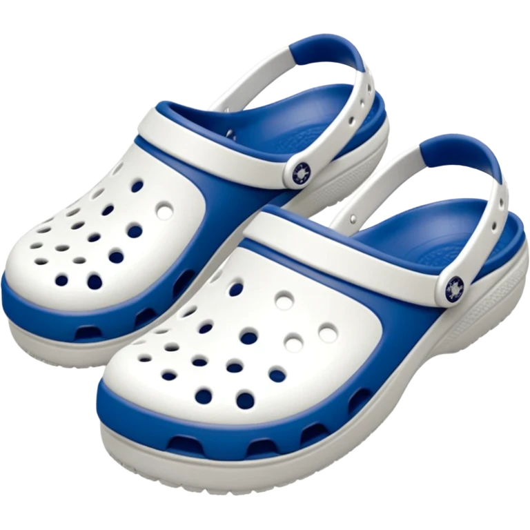 Pure white Crocs clogs, all-white straps and sole, no blue or other colors, matte white material, ventilation holes, dark background, realistic product photo, monochrome white only, no logos. complete white emoji