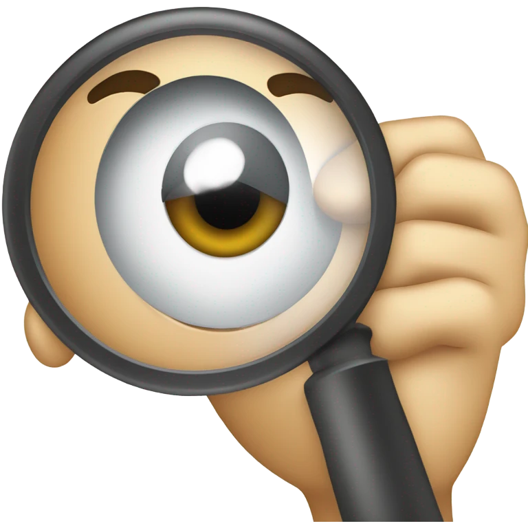 Person holding magnifying glass emoji