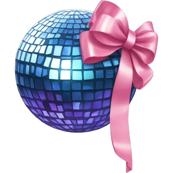 Disco Ball with a bow emoji