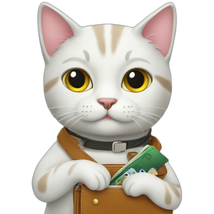 Cat with wallet emoji