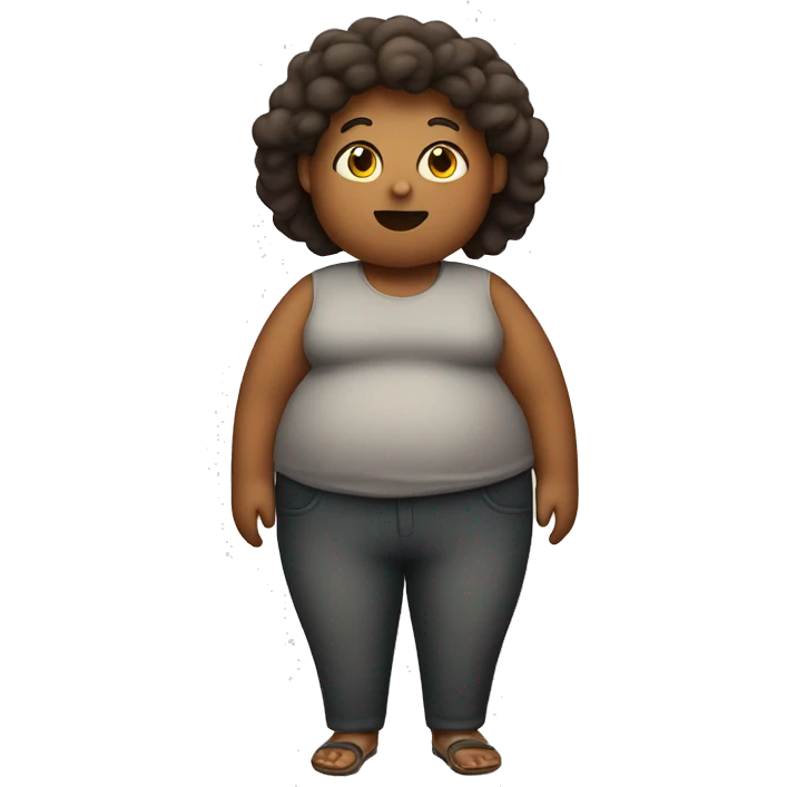 Skinny fat person  emoji