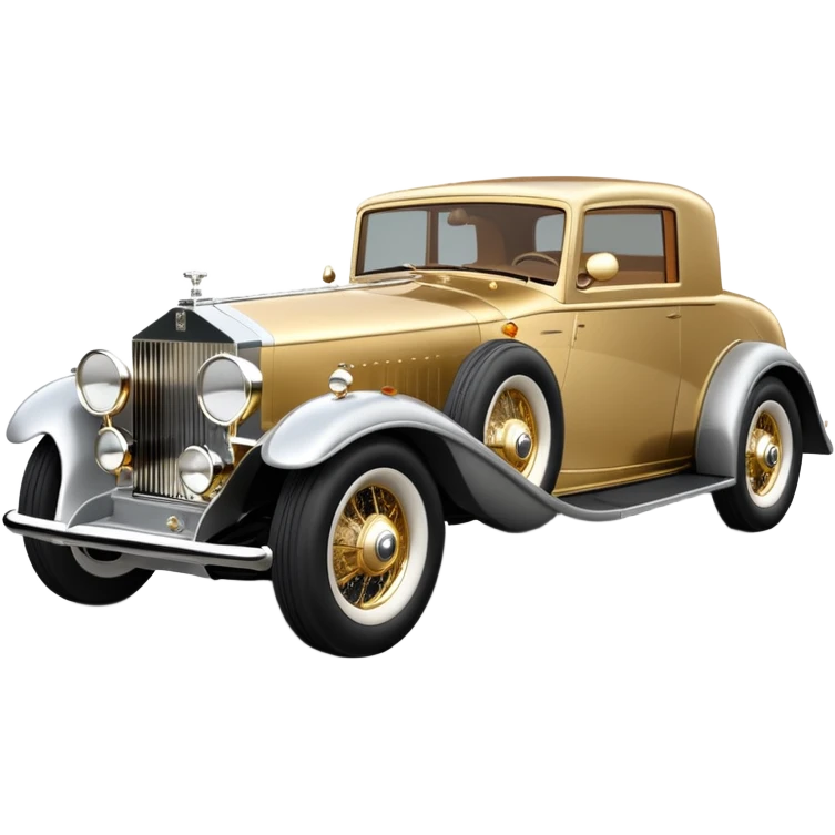 Gold silver wine 1932 Rolls Royce coupe hotrod emoji