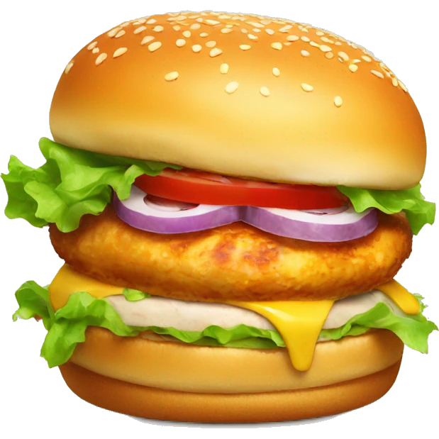 chicken burger emoji