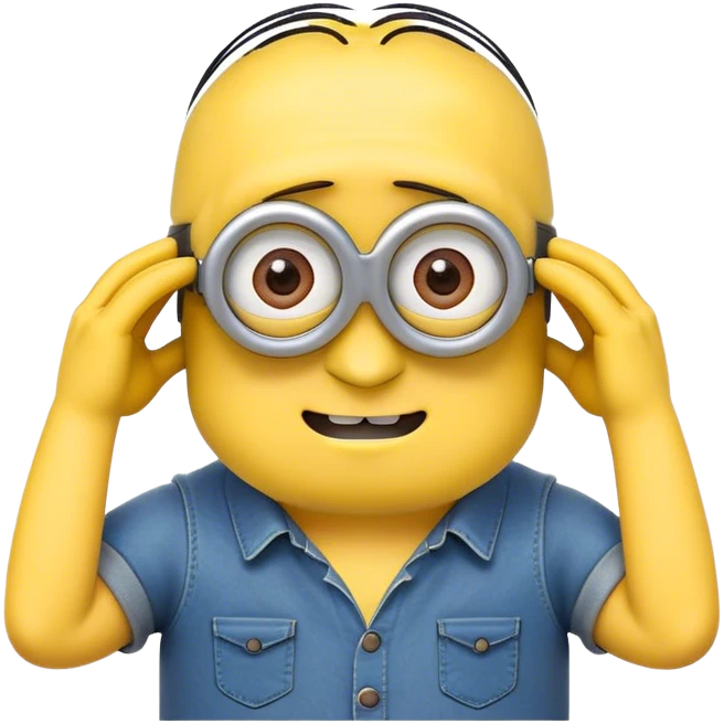 Minion covering ears emoji