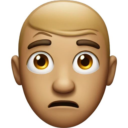 A confused, sarcastic face emoji