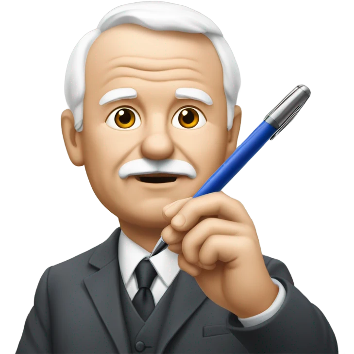 Václav Klaus holdin pen emoji