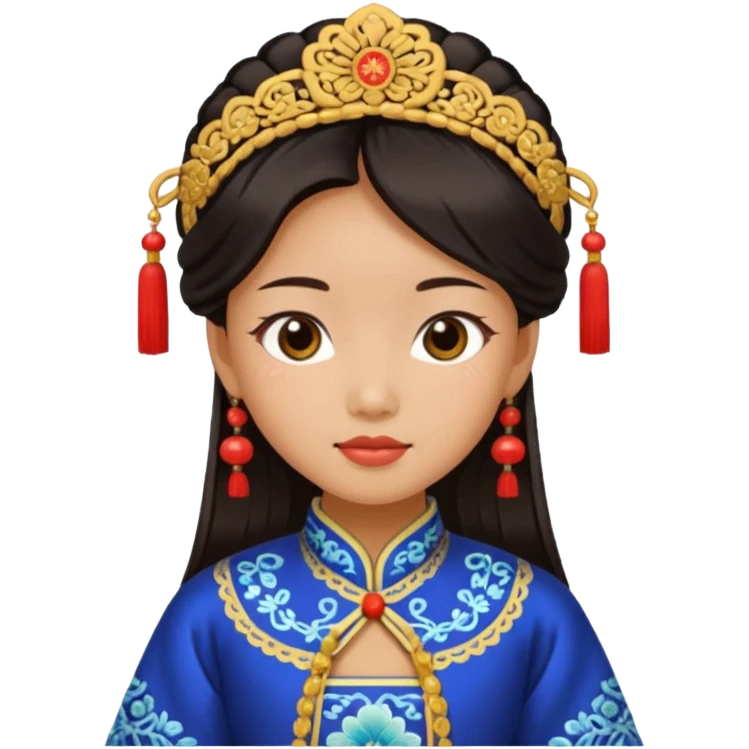 chinese girl in traditional costume emoji