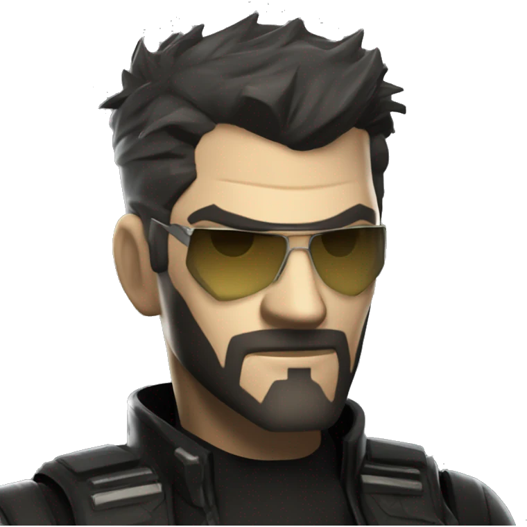 adam jensen from deus ex being euphoric emoji