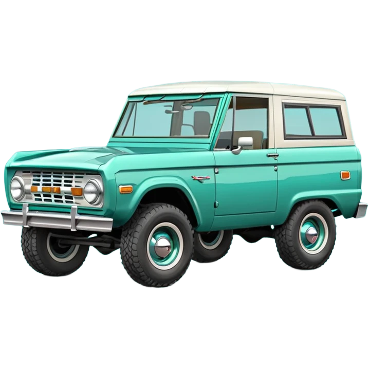 turquoise green classic ford bronco emoji