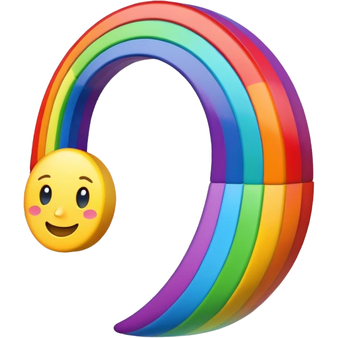 Rainbow time flying  emoji