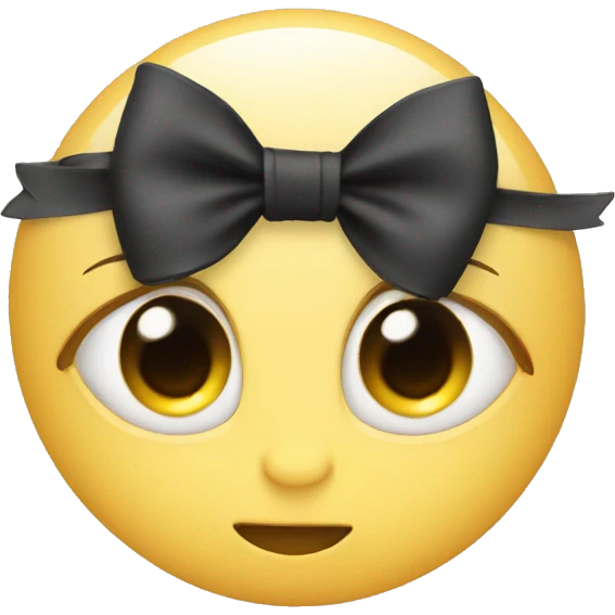 cute eyes with bow emoji