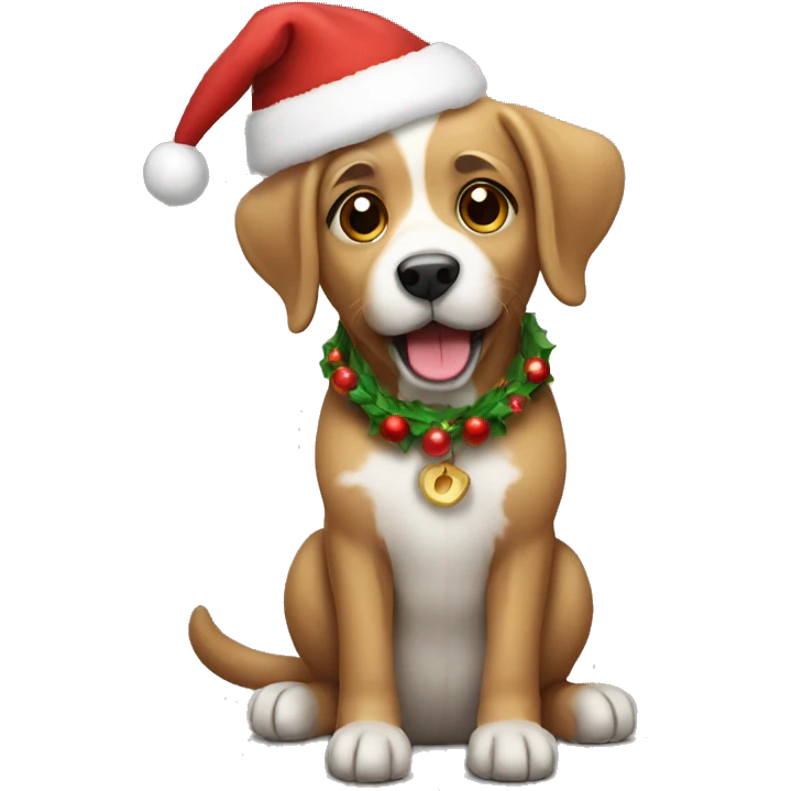 Christmas dog  emoji
