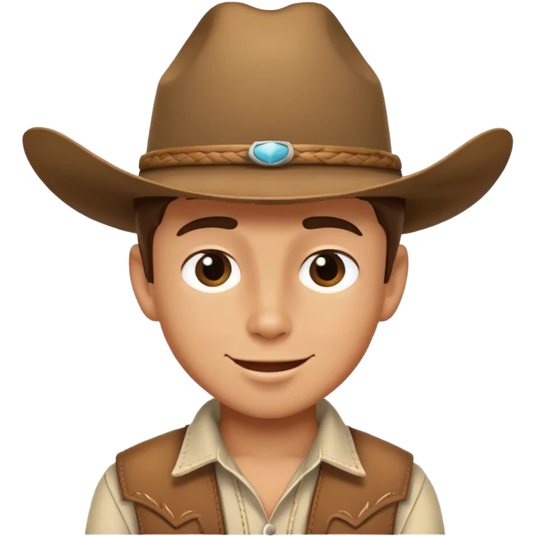 Winking boy in cowboy hat emoji