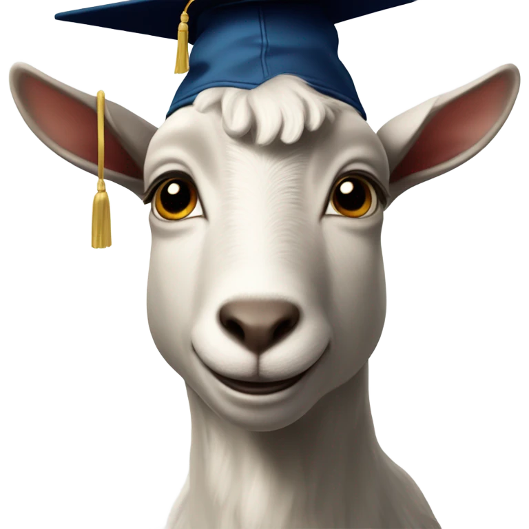 smirking goat with graduation hat emoji
