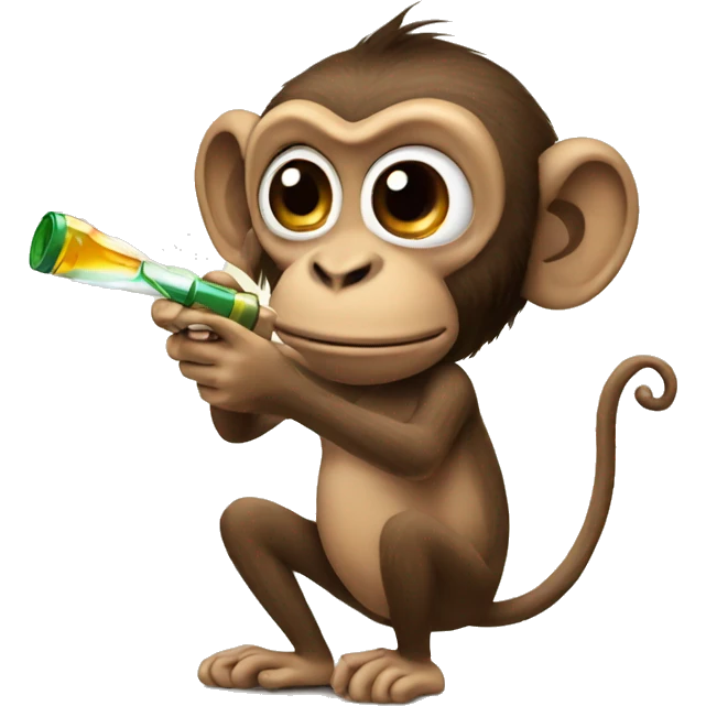 Monkey taking a shot emoji